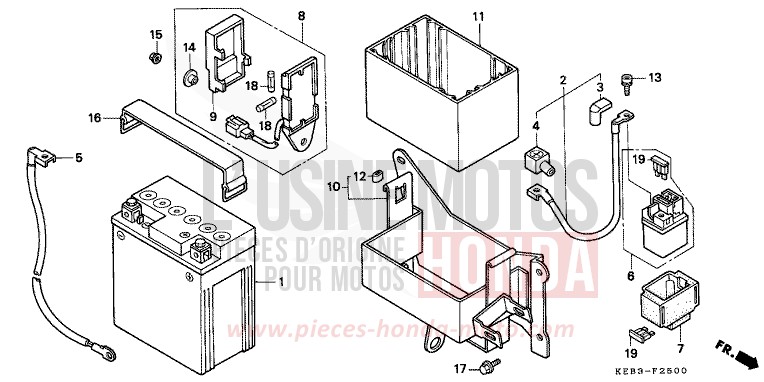 BATTERY for CA125 REBEL VORTEX PURPLE METALLIC (RP140) from 1995